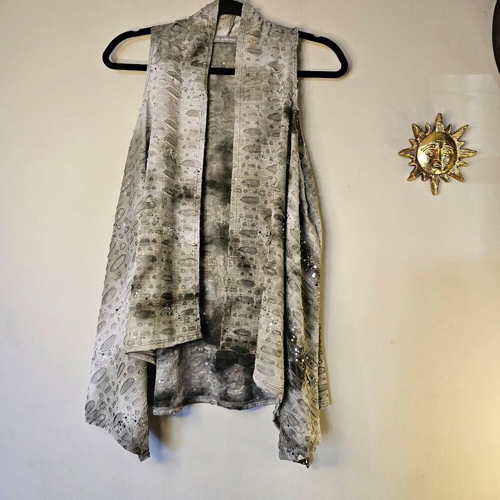 Ny Collection Women's Silver Cardigan